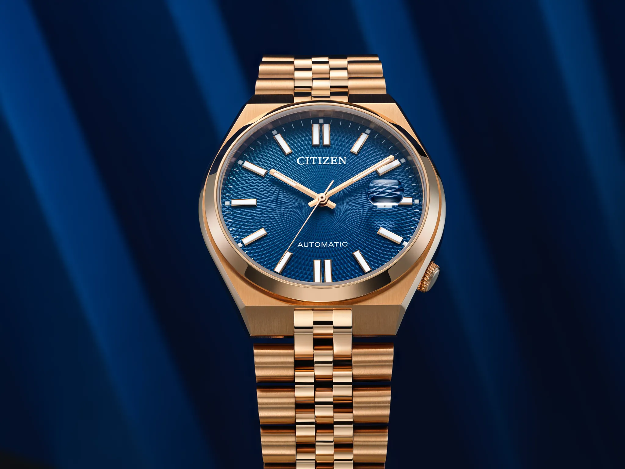 TSUYOSA 60 Blue Dial Stainless Steel Bracelet NK0023-57L | CITIZEN